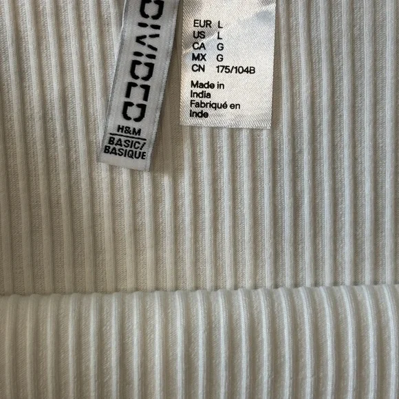 White Ribbed Strapless Tube Top - Picture 3 of 4